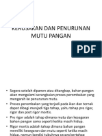 Kerusakan Dan Penurunan Mutu Pangan