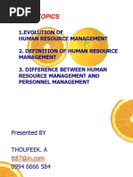 Download Evolution of Human Resource Management- by Thoufeek by THOUFEEK SN44284884 doc pdf