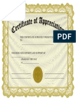 Free Certificates of Appreciation