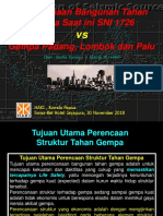 Perencanaan Bangunan Tahan Gempa Saat Ini SNI 1726 Vs Gempa Padang, Lombok Dan Palu PDF