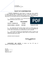 Affidavit of Confirmation PNP