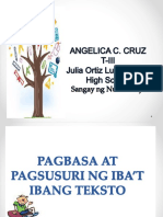 Pagbasa at Pagsuri NG Teksto PDF
