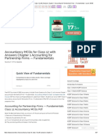 Accountancy MCQs For Class 12 With Answers Chapter 1 Accounting For Partnership Firms - Fundamentals - Learn CBSE