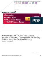 Accountancy MCQs for Class 12 with Answers Chapter 2 Change in Profit Sharing Ratio among the Existing Partners - Learn CBSE