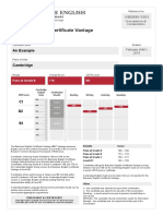 Cambridge English Business Vantage Sample Statement of Results Scale PDF