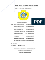 LAPORAN TETAP DISTILASI (PENYULINGAN) Lab Pilot Plant