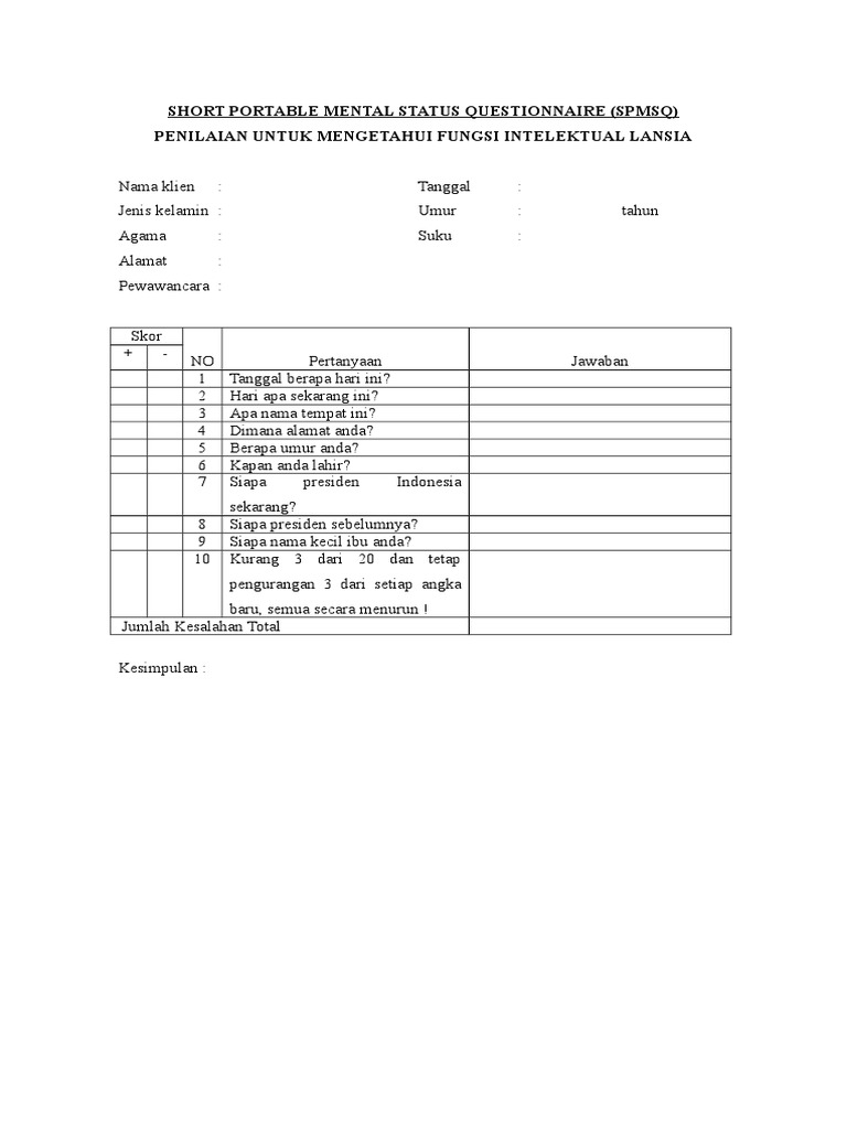 SPMSQ | PDF | Pengembangan Diri