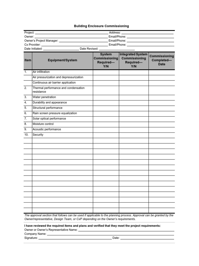 Building Enclosure Commissioning PDF Civil Engineering Building