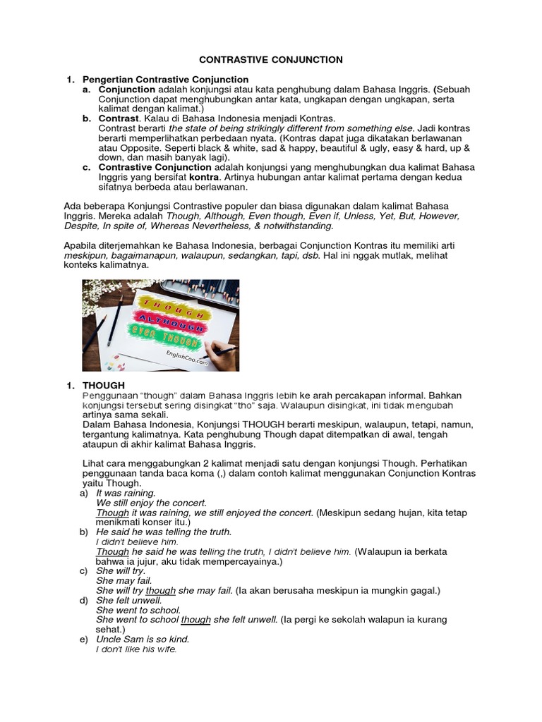 Contrast Conjunction Exercise