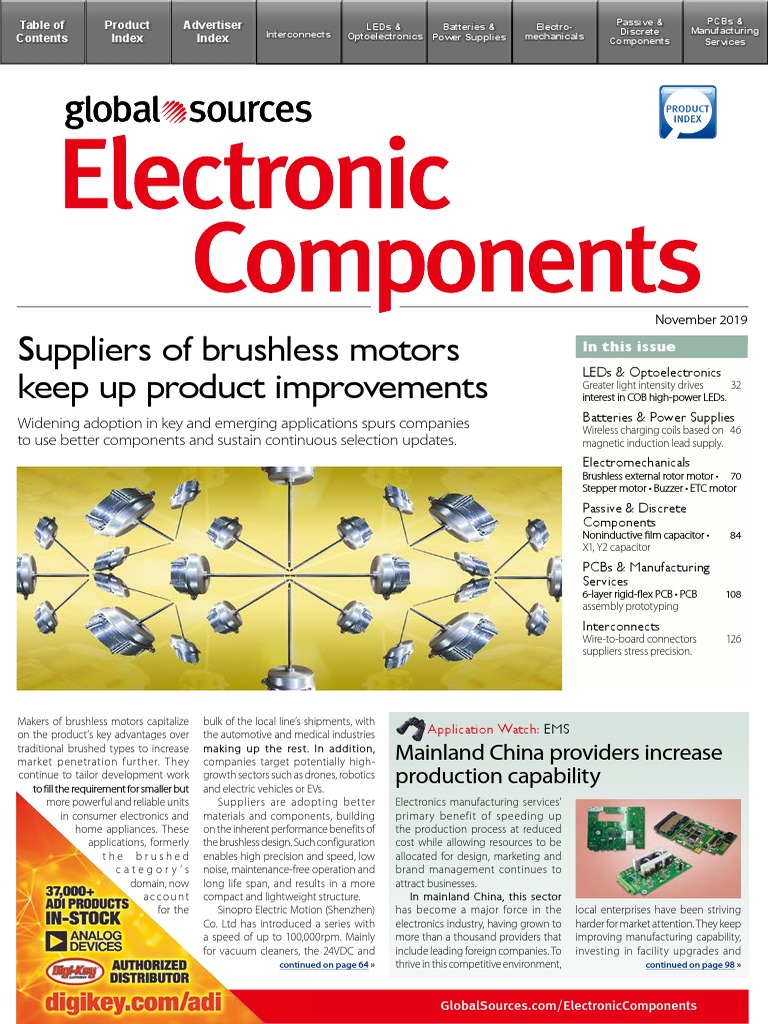 Electronic Components PDF PDF Electric Motor Printed Circuit Board