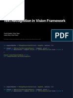Text Recognition in Vision Framework