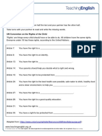 Child Rights Worksheet A Info Gap