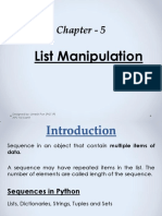 Chapter - 5 List Manipulation