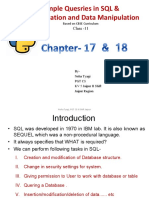 Chapter Eng 17 18 Simple Queries in SQL Table Creation and Data Manipulation