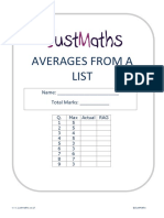 Averages From A List