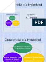 Characteristic of The Professional