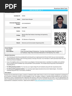 Accenture Id Card