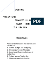 Zia Budgeting