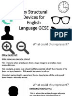 key structural devices for english language gcse