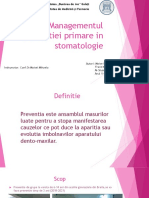 Managementul Preventiei Primare in Stomatologie