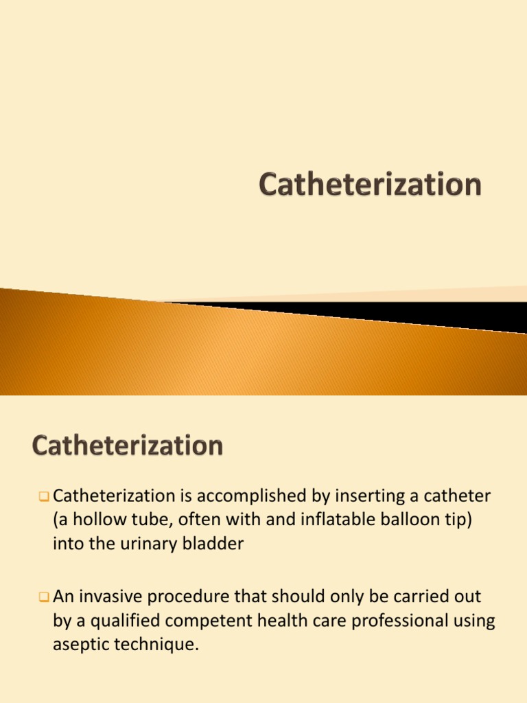 Urinary Catheterization Procedure Guide | PDF | Catheter | Urology