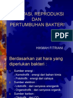 Kultivasi, Reproduksi, Dan Pertumbuhan Bakteri