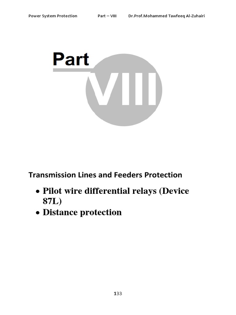 Transmission Line Protection Techniques | PDF | Relay | Electric Power ...