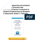 Systems Engineering and Analysis 5th Edi PDF