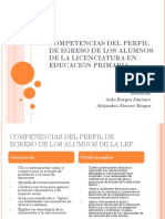 Competencias Del Perfil de Egreso de Los Alumnos de La Lep