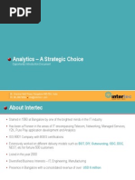 Analytics - A Strategic Choice: Opportunity Introduction Document