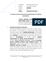 Recurso de Apelacion de Auto - Yolanda Ernestina Calderon de Medina, y Moises Medina Puente