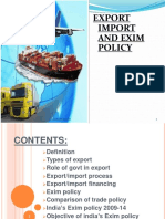 Export Import and EXIM Policy