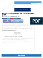 Electrical Safety Device - Air Circuit Breaker (ACB) PDF