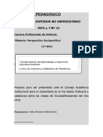 Proyecto Pedagogico Sobre El Uso de Plataformas Virtuales en El Nivel Terciario