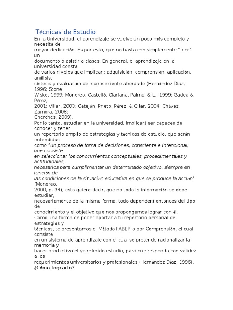 Estrategias Efectivas de Estudio Universitario | PDF | Habilidades de ...