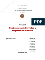 Contratación de Servicios y Programas de Auditoria