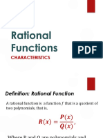 Rational Functions Characteristics