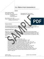 Functional Behavior Assessment Sample