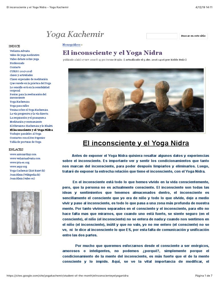 Inconsciente y Yoga Nidra: Conexiones Clave | PDF | Dormir | Mente