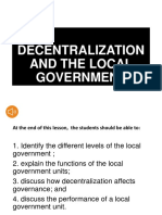 Philippine Politics and Governance: Decentralization and Local Governance