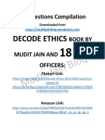 All Questions Compilation from Mudit Jain Blog and Officers' Book