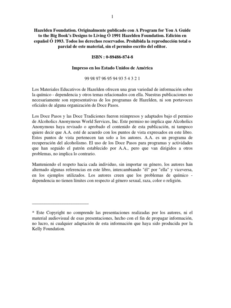 Guia Hazelden para El Libro Azul PDF | PDF | Bill W. | alcoholicos anonimos
