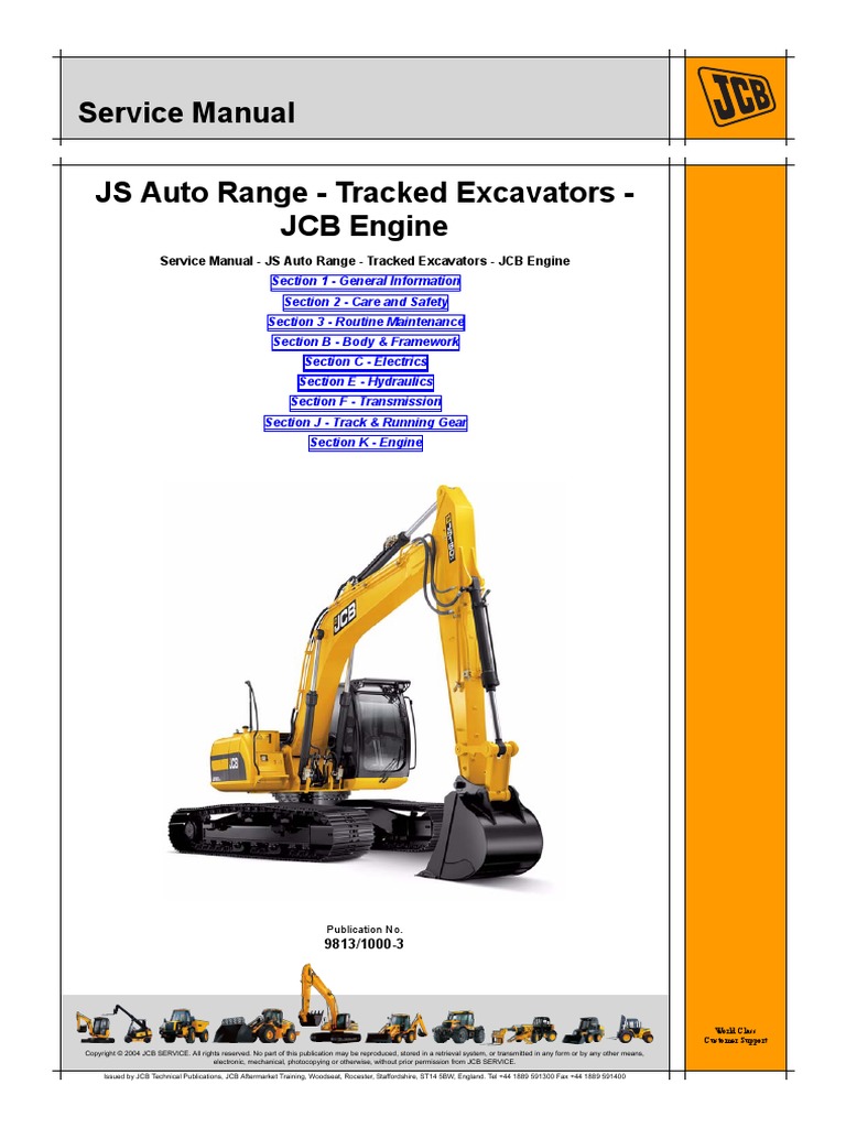 JS115 JS130 JS145 JS160 JS180 JS200 JS210 JS220 Tracked Excavator PDF ...