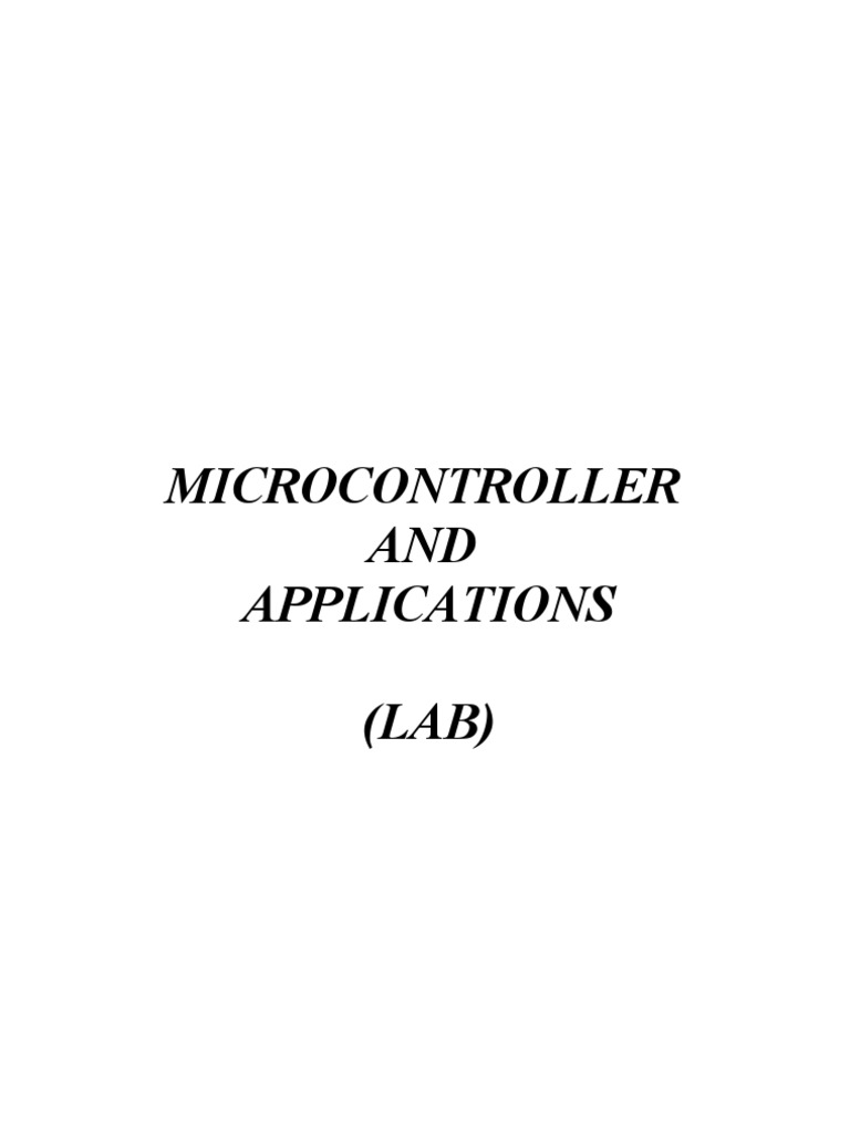 Microcontroller Lab Guide | PDF | Binary Coded Decimal | C (Programming ...
