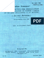 IS 1255 1983 Code of Practice For Installation and Maintenance of Power Cables Upto and Includin PDF