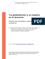 Ernesto Villa Hernandez y Gabriel A. (..) (2007) - La Globalizacion y Su Impacto en La Docencia