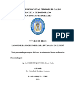 La Posibilidad de La Eutanasia en El Perú