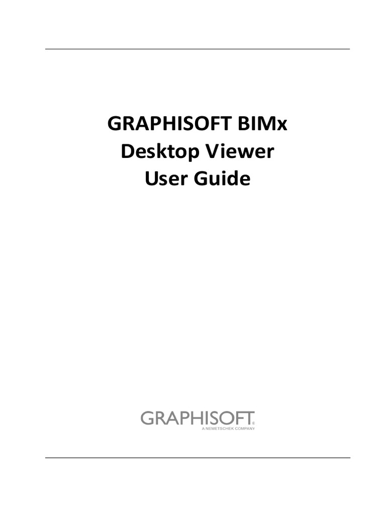 23 BIMx Desktop Viewer User Guide PDF Screenshot Menu