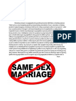 No Same Sex Marriage