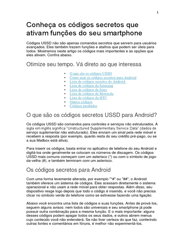 49 códigos secretos muito úteis no Android - TecMundo